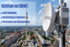 Moderne Richtfunkantenne platziert auf Mast auf dem Park Inn Berlin